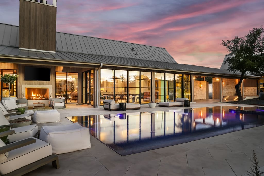 The 6.5 acre compound 8 Oaks in the Texas Hill Country is on the market for $16 million (Photo courtesy of Douglas Elliman Real Estate)