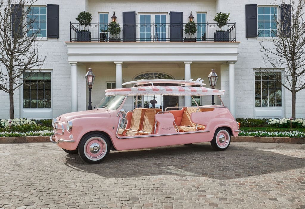 Catch the "jolly" to get around the sprawling property.