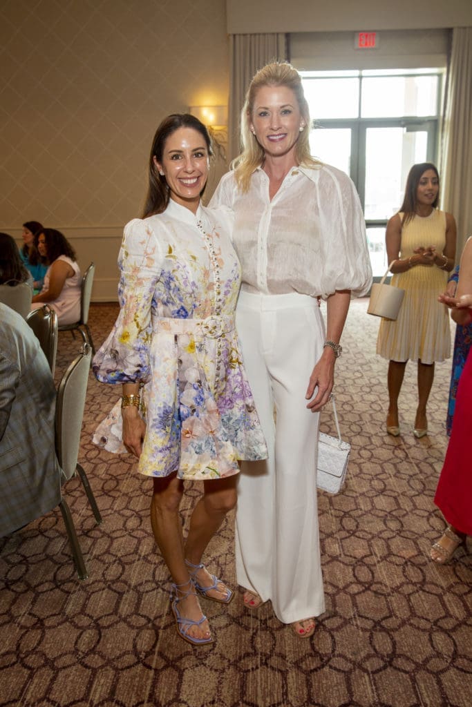 Lindsey Amiralai, Stephanie Sanders at the Arms Wide Adoption Services luncheon (Photo by Jenny Antill)