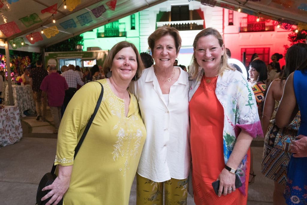 Lori Swann, Debra Tummins, Cathy Easter at Legacy Community Health's Cinco de Mayo fundraiser (Photo by Daniel Ortiz)