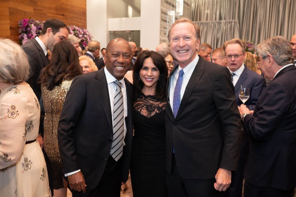 Mayor Sylvester Turner, Maria & Neil Bush at the dinner announcing Margaret Alkek Williams' legacy gift to Houston Ballet.