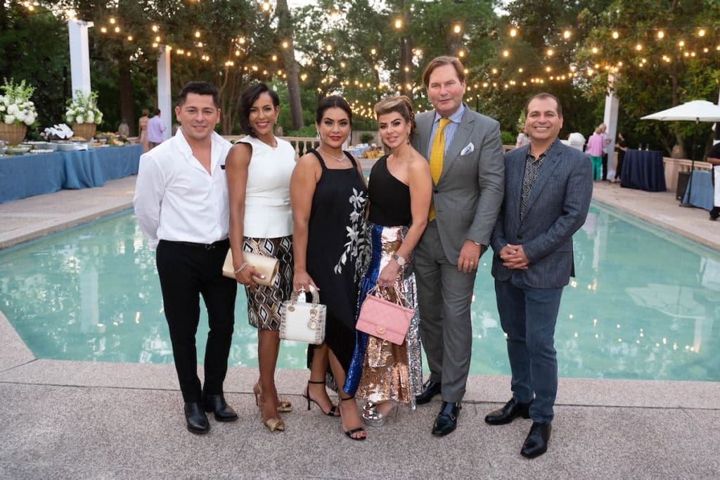Orlando Ocanas-Manzo, Milka Waterland, Elia Gabbanelli, Rania Edlebi, Alan May, Rey Ocanas at the Rienzi Spring Party (Photo by Wilson Parish)