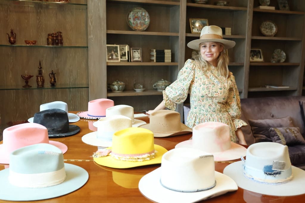 Teressa Foglia's Hannah Smith at the spring luncheon featuring hats, jewels, and fall fashions. (Photo by Quy Tran)