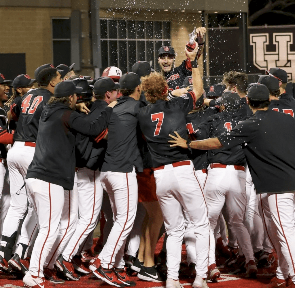 UH's baseball team has enjoyed a number of dramatic wins this season. (@UHCougarBB)