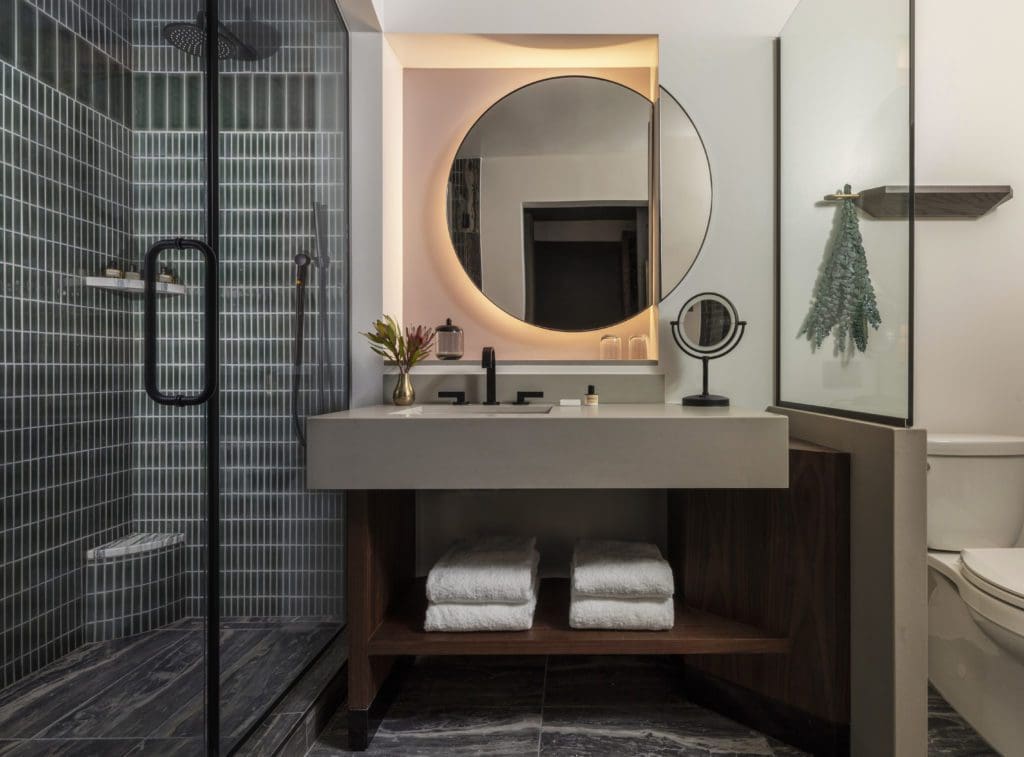Thompson Denver bathrooms include  Bowmakers bath amenities from D.S. & Durga. (Photo by Julie Soefer)