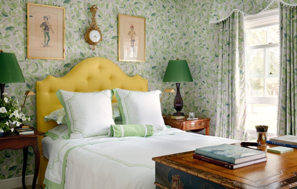 One of the many guest bedrooms in the century-old farmhouse. (Photo by Trevor Tondro and Otto)
