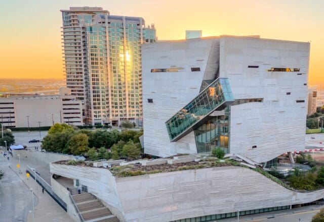 The Perot Museum of Nature and Science has stood out in the Dallas skyline since 2012. (Courtesy of Perot)