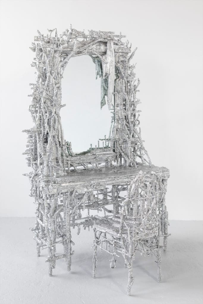 Alley Vanity and Garden Chair, 2020 (photo by Clare Gatto, courtesy Friedman Benda and Chris Schanck)