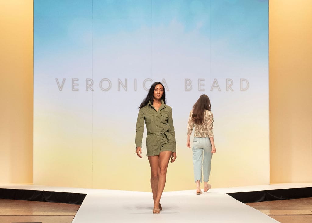A look from Veronica Beard on the runway (Photo by Tamytha Cameron)