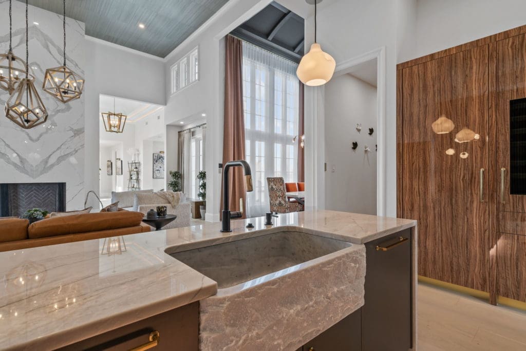 Every detail of this kitchen is custom, right down to the kitchen sink.