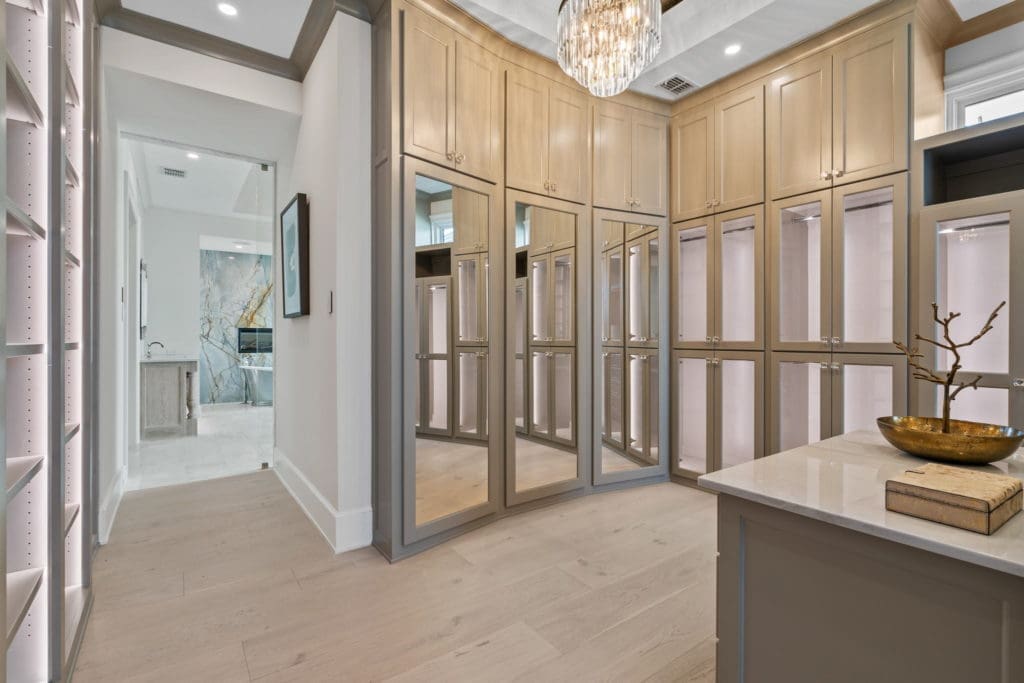 Check out the custom closet , just off the primary suite.