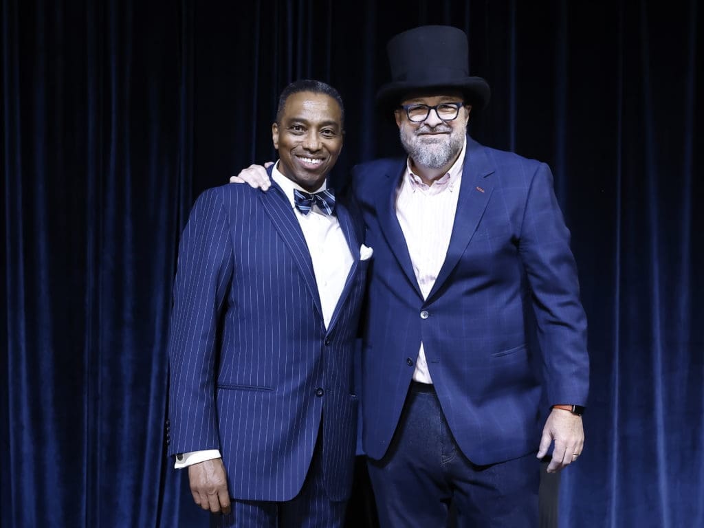 Khambrel Marshall and Bob Sanborn at the Children at Risk Big Brunch (Photo by Quy Tran)