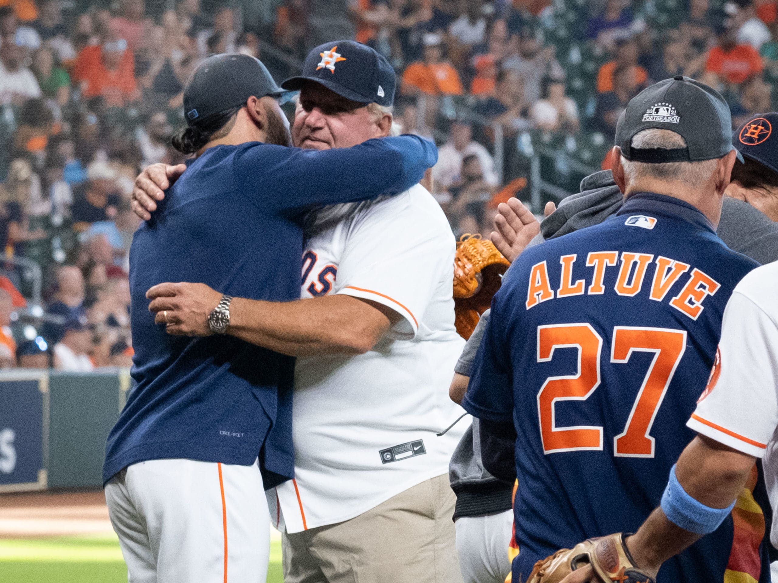 On Father’s Day, three Astros players brought their dads to the ballgame to see their Houston teammate beat the Chicago While Sox, at Minute Maid Park