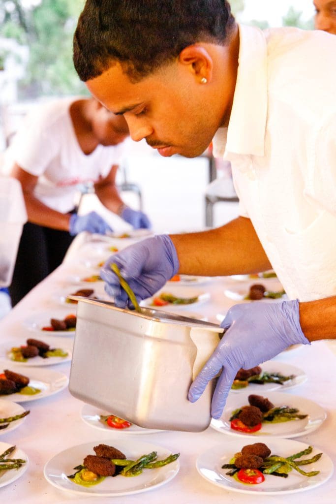 Karuna's Kitchen provided food with an Ayurvedic focus at the Summer Soulstice Dinner. (Photo by Liz Silva)
