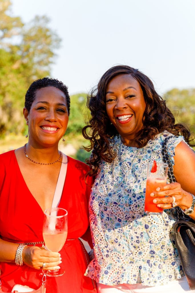 Dr. Reagan Flowers, Ruthie Lee-Esene at the Summer Soulstice Dinner. (Photo by Liz Silva)