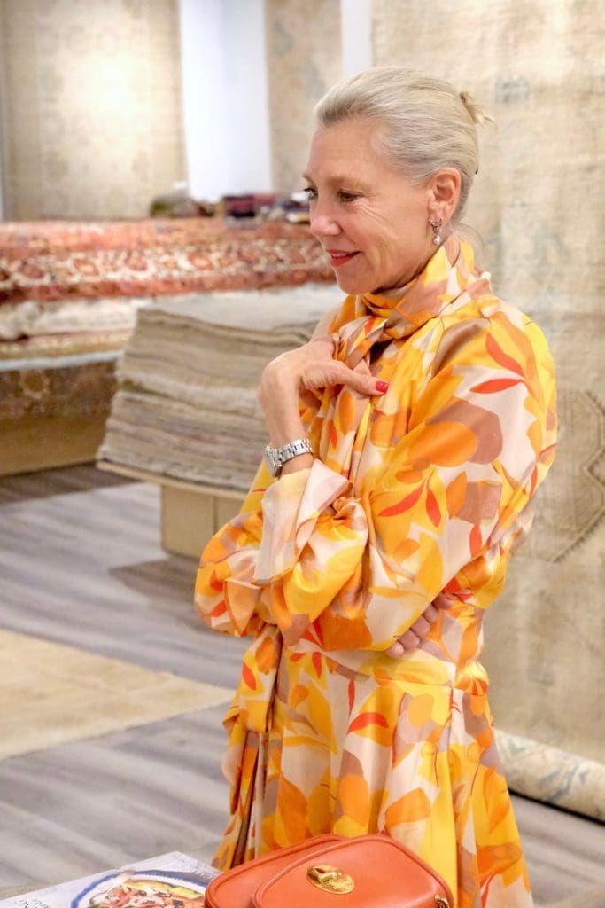 Fay Kirby at Arsin Rug Gallery for Ronel Golden's book signing soirée  (Photo by Kathryn Smith)