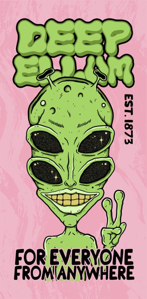 A new Deep Ellum banner from local artist Hunter Moehring.