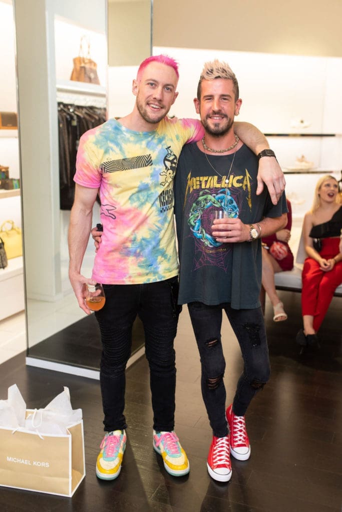 Josh Baugh, Aaron Kopecki at Cocktails for a Cause at Michael Kors in The Galleria (Photo by Leah Wilson Photography)