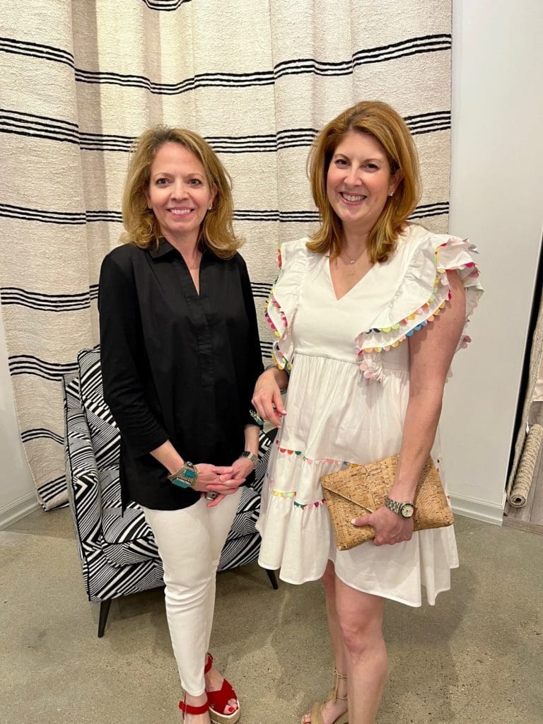 Julie Sacco, Christina Sacco at Arsin Rug Gallery for Ronel Golden's book signing (Photo by Kathryn Smith)