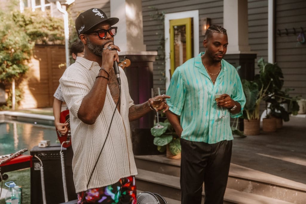 CoolxDad founder/director Kevin Barnett, host Troy Hamm (Photo by William Issac)