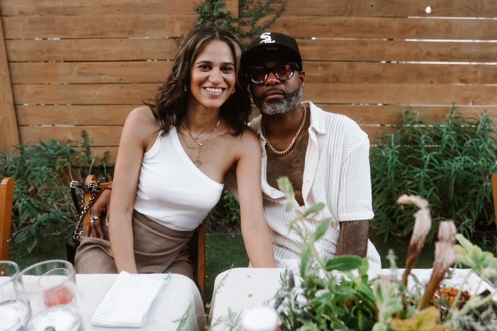 In honor of Juneteenth and Father’s Day, Houston-based nonprofit CoolxDad put on its second quarterly Knights Table dinner Lacee Jacobs-Barnett & Kevin Barnett (Photo by William Issac)