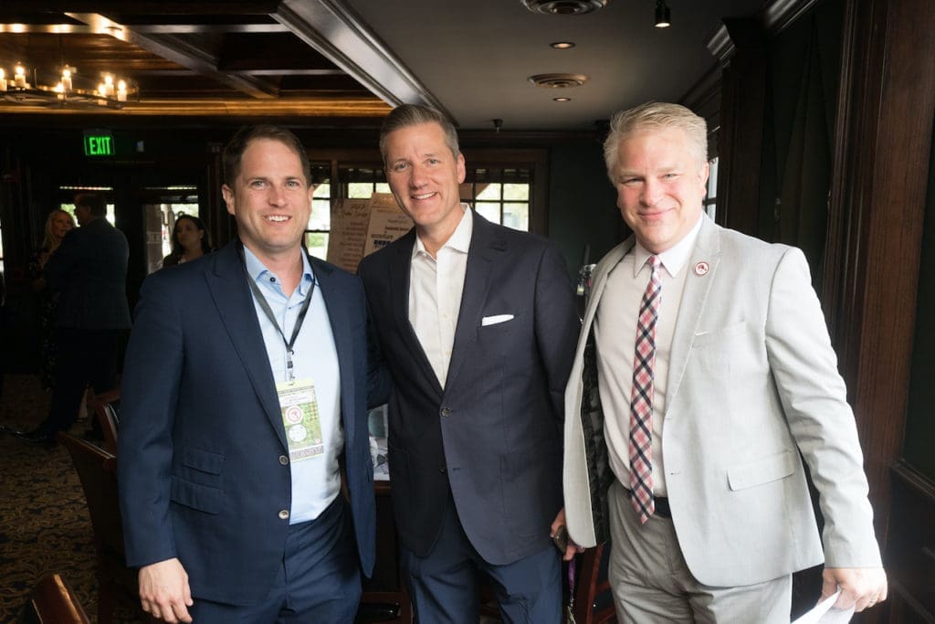 Nick Scurfield, Jason Bristol, John Harris at the Paul 'Bear' Bryant Awards luncheon presented by the American Heart Association (Photo by Daniel Ortiz)