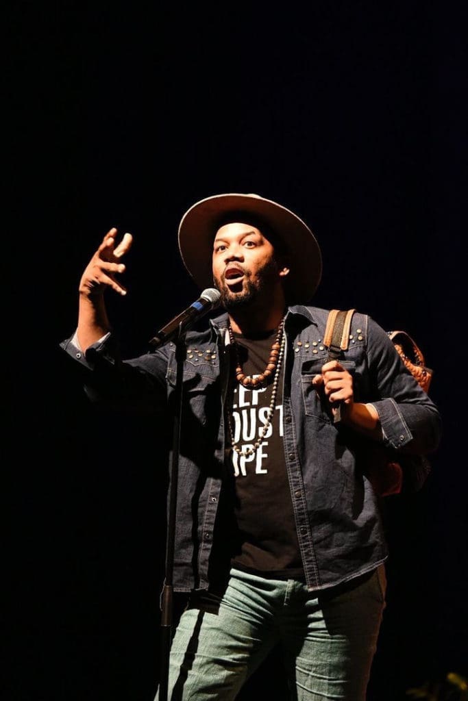 Outspoken Bean is currently the Houston Poet Laureate. (Courtesy DJ Sun)
