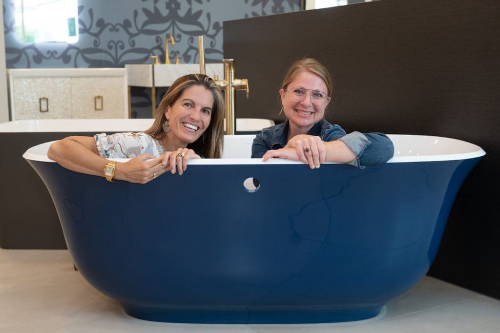 Casey Brand and Miriam McAuliffe  at Chrisd Bolio's fundraiser at Baths of America (Photo by Wilson Parish)