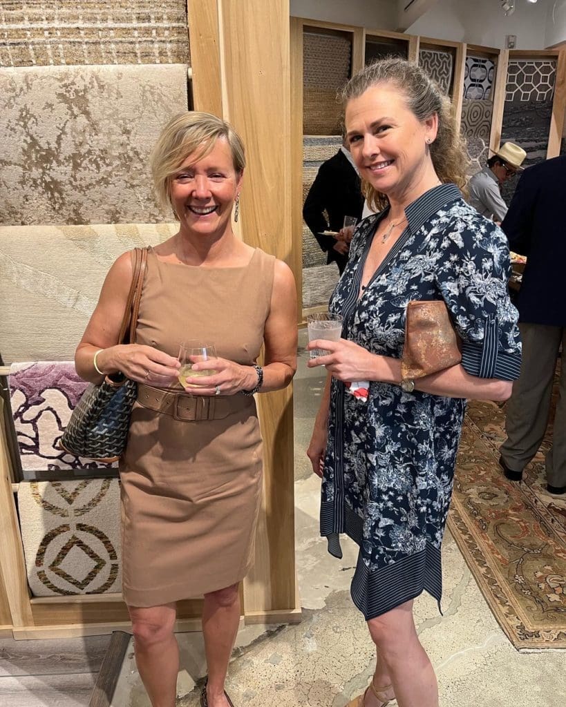 Tamara Hughes, Ginger Christopher at Arsin Rug Gallery for Ronel Golden's book signing (Photo by Kathryn Smith)