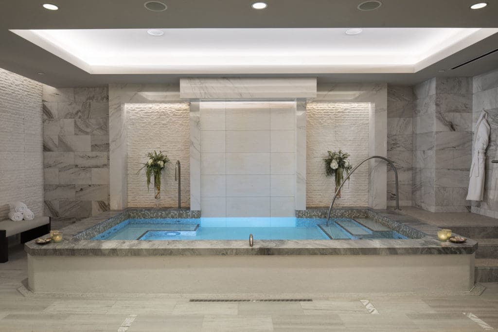 The women's vitality pool at The Spa at the Post Oak Hotel. (Courtesy Fertitta Entertainment)