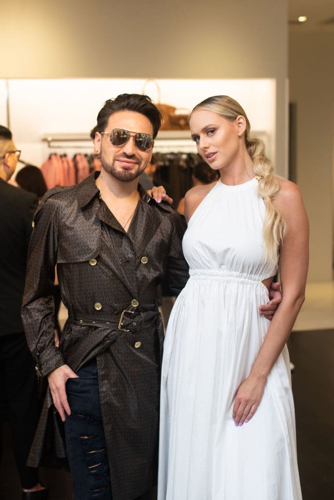 Xandro Canales, Ciara Voelz at Cocktails for a Cause at Michael Kors in The Galleria (Photo by Leah Wilson Photography)