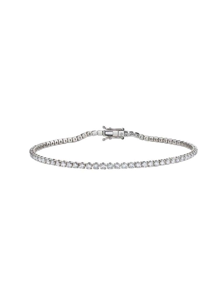 SHAY Single Line Diamond Thread White Gold Bracelet.