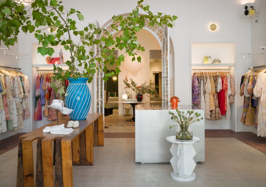 Iconic Australian fashion label Zimmermann has landed in River Oaks District with the full line of dresses, swimsuits and accessories.