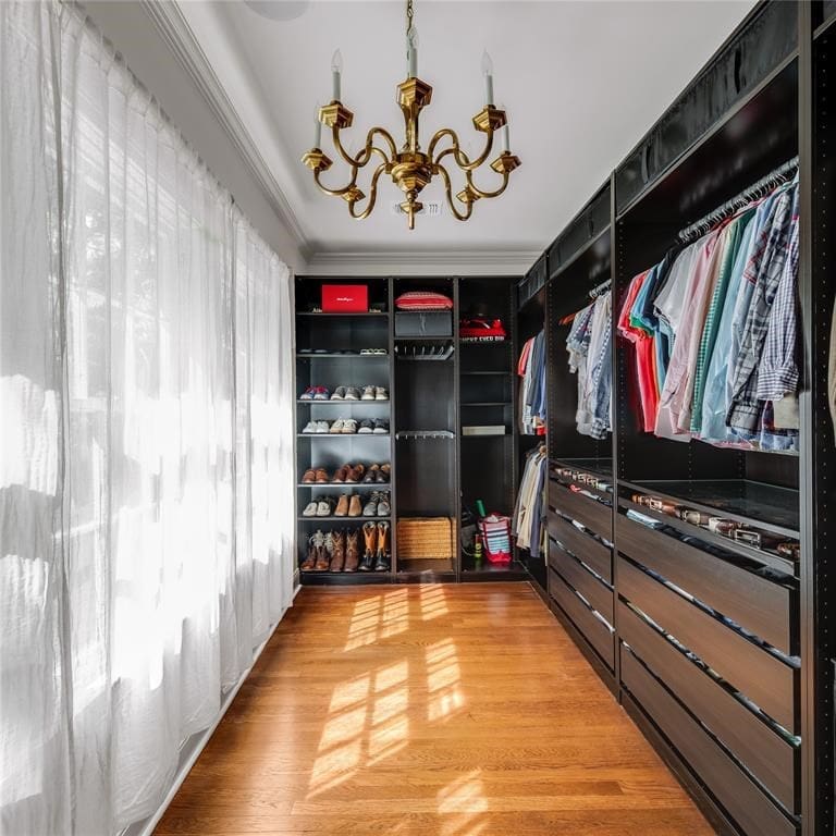 A sun-soaked walk-in closet. 