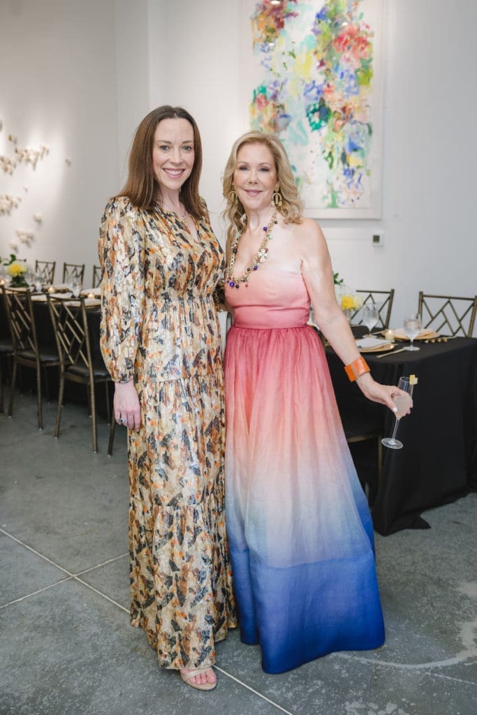 Dr. Elle Lawson, Laura Rathe at "Wanderlust" opening at Laura Rathe Fine Art (Photo by Johnny Than)
