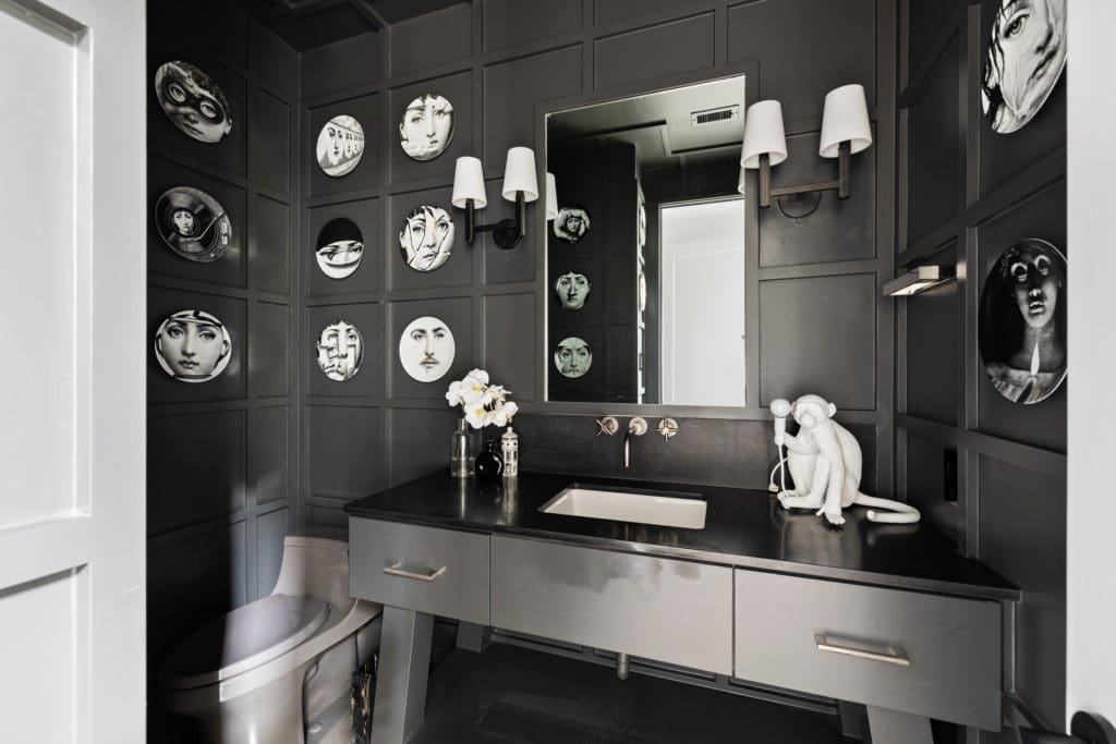 Guest half bath at 2028 Park Street in Houston's coveted 77019 zip code area. (Photo by Josh Gremillion)