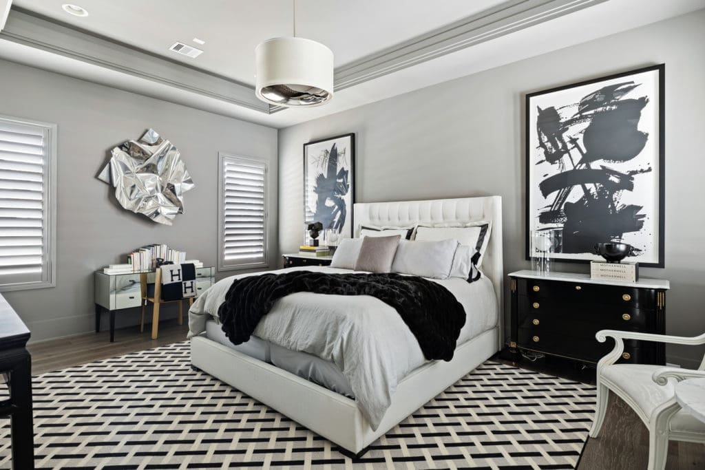 The primary bedroom at 2028 Park Street. (Photo by Josh Gremillion)