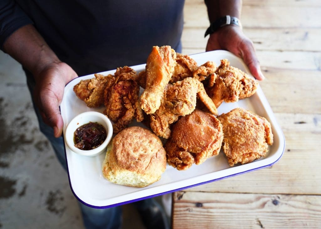 Serving all things with either fins or feathers you can count on seeing lots of chicken dishes on the menu including Southern fried chicken at Gatlin's Fins & Feathers. (Photo by Lindsey Cooper)