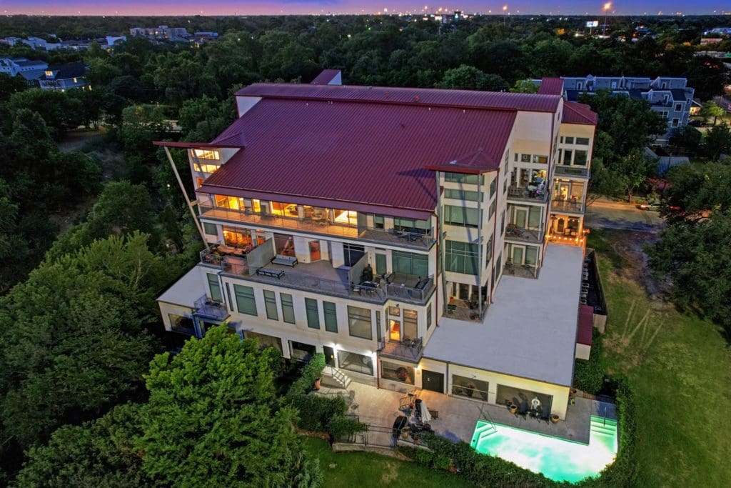 The 5,500 square foot penthouse at 102 Quitman overlooks downtown Houston. (Photo by TK Images)