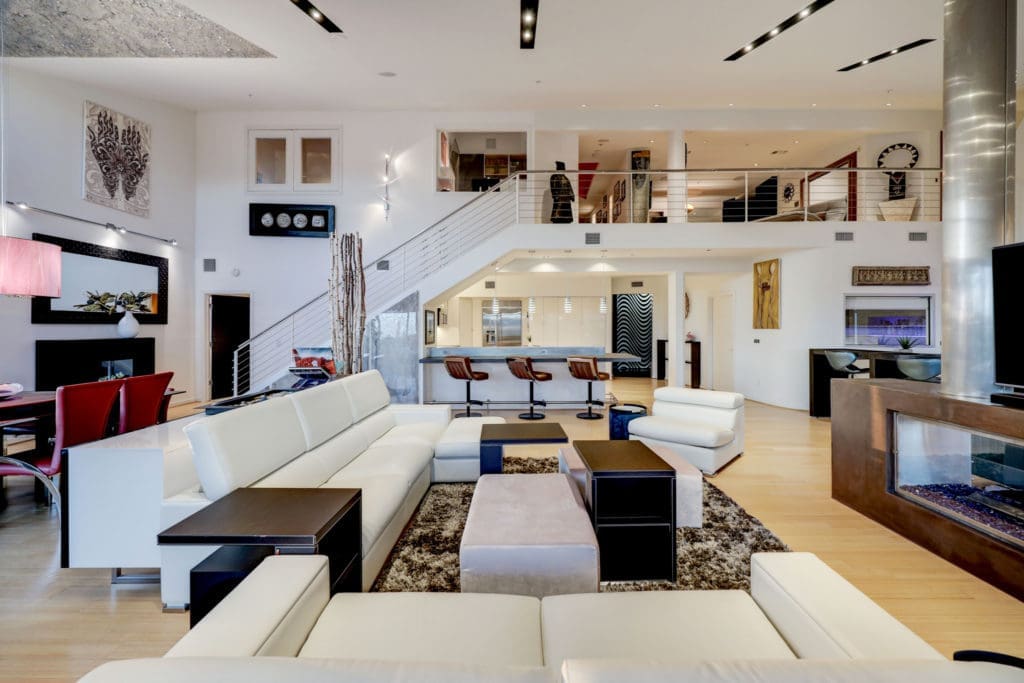 The penthouse at 102 Quitman thrums with a contemporary vibe. (Photo by TK Images)