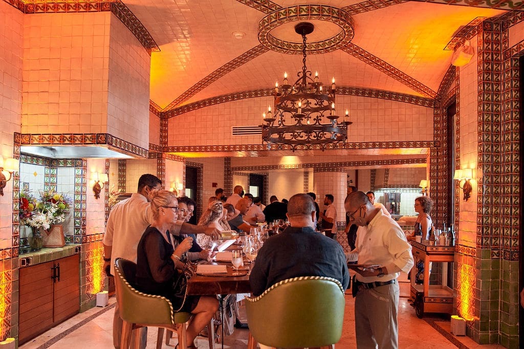 The Chef's Table dinner was an intimate culinary experience designed by Chef Killen to take guests on a journey through Texas and Mexico flavors.  (Photo by Studio Caribe)