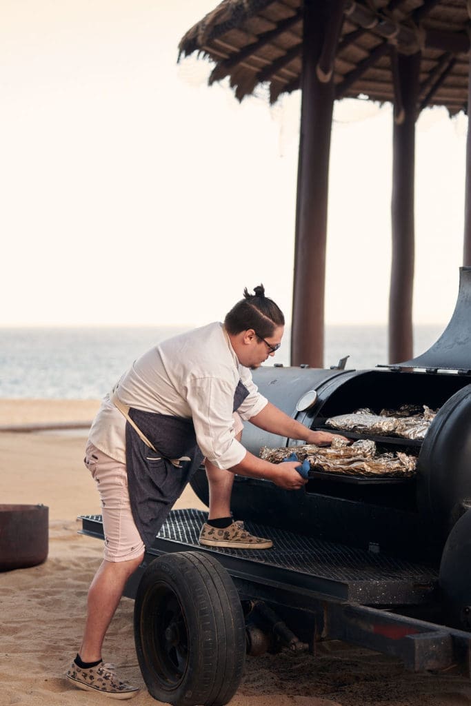 Famous smoked fare from the award winning Killen's Barbecue was served in Mexico. (Photo by Studio Caribe)