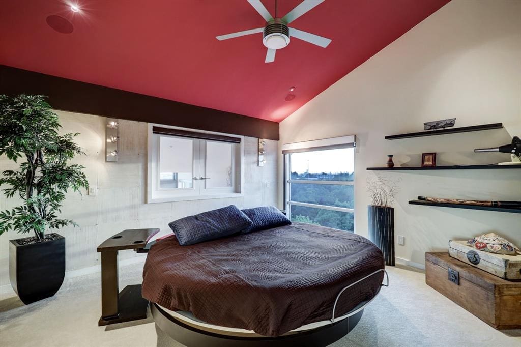 One of four bedrooms in the penthouse at 102 Quitman. (Photo by TK Images)