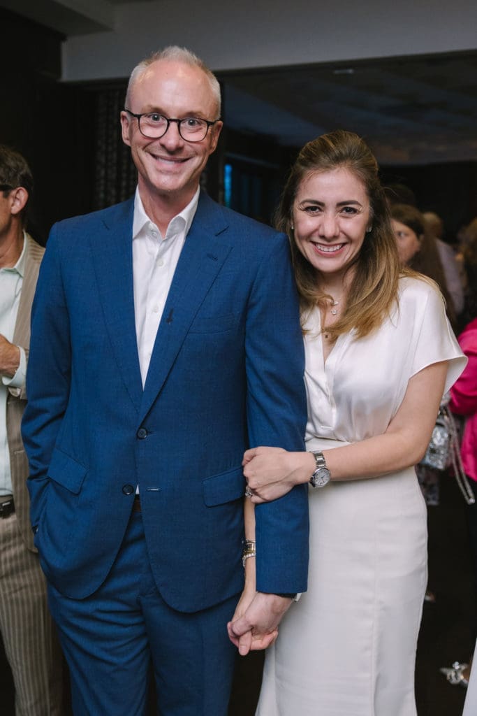 Paul Dickerson & Dr. Mariana Chavez MacGregor at the fall social season launch party at Steak 48. (Photo by Johnny Than)