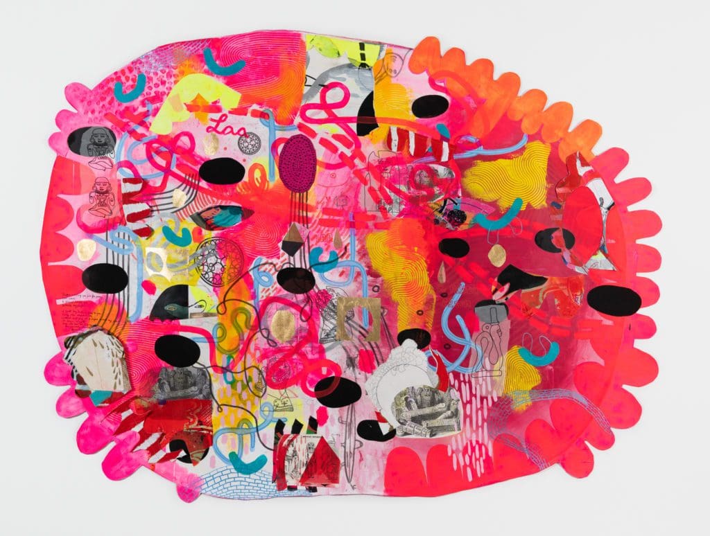 Jackie Milad's "A Planet Breaks Open (Dedicated to Clementina Saurez)," 2022, at SOCO Gallery
