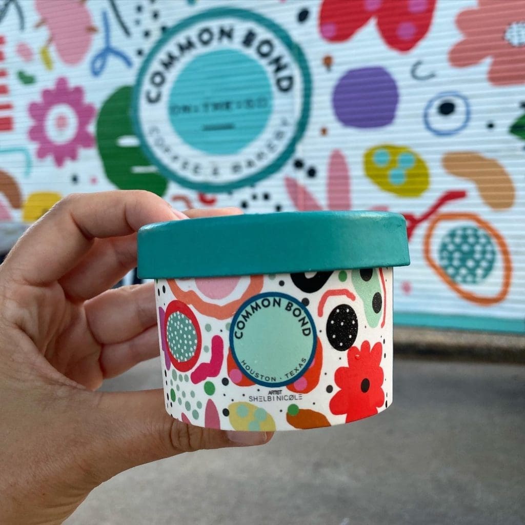 Sorbet gelato cup labels designed by Nicole (Photo courtesy the artist.)