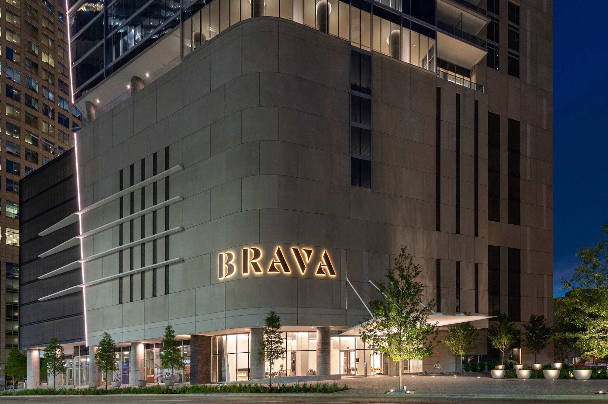 Brava is already one of the more distinctive buildings in downtown Houston and a showpiece in Hines' downtown district.
