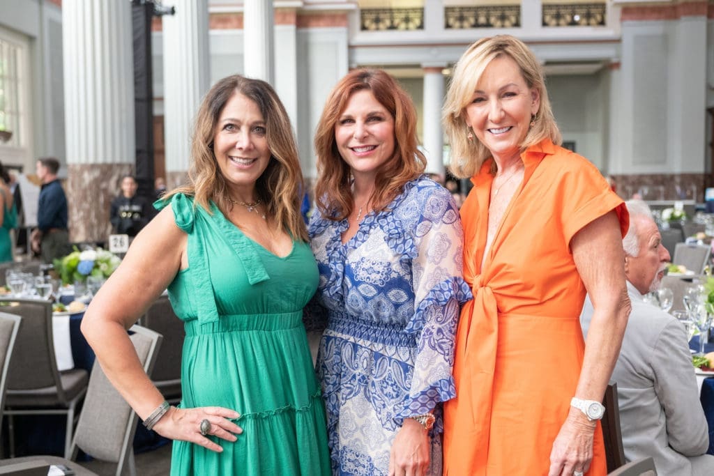 Charisse Mayer, Cynthia Wolf, Shelley Boyar at the HelpCureHD fundraiser at Minute Maid Park. (Photo by Daniel Ortiz)