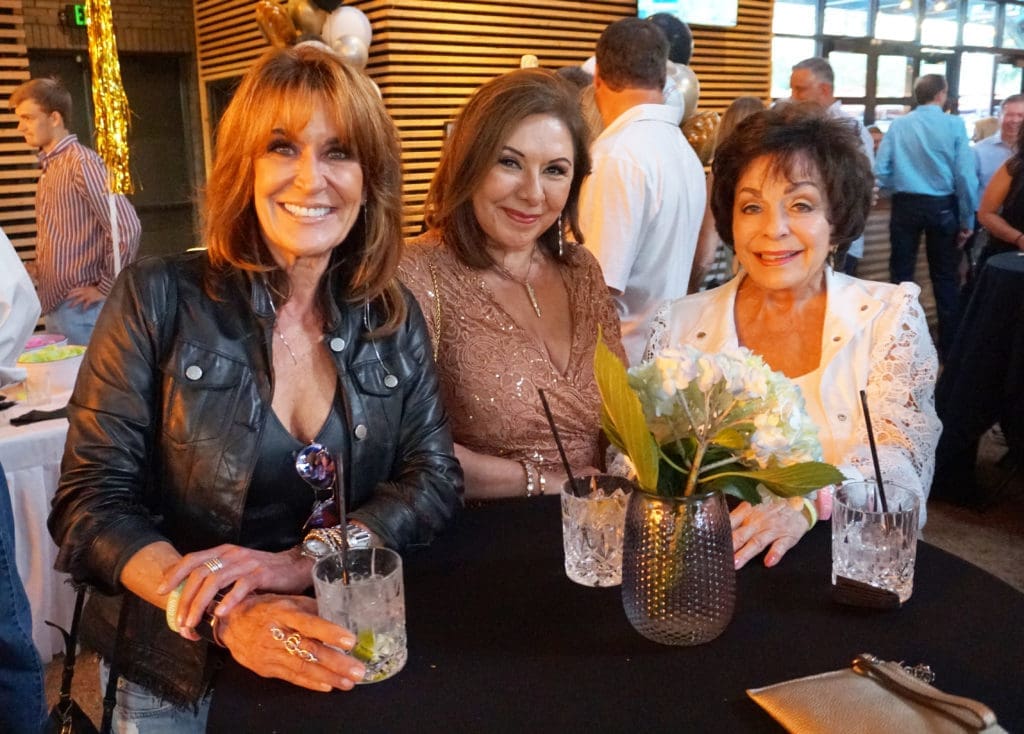 Annie Amante, Debbie Festari, Judy Nichols at Roger Clemens' 60th birthday party at The Rustic. (Photo by Mark Pavlovich Photography)