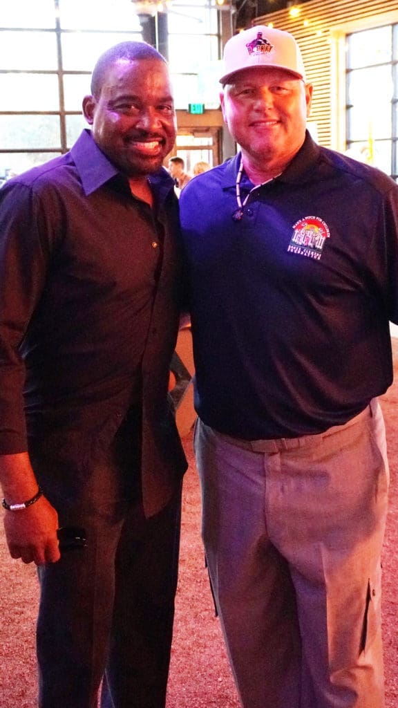 Andre Ware, Roger Clemens at Clemens' 60th birthday bash at The Rustic. (Mark Pavlovich Photography (Photo by Mark Pavlovich Photography)